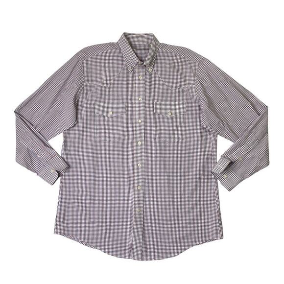 Vintage Gitman Bros Shirt Mens L Large Cotton Check Button Down Pockets Made USA - Picture 1 of 10